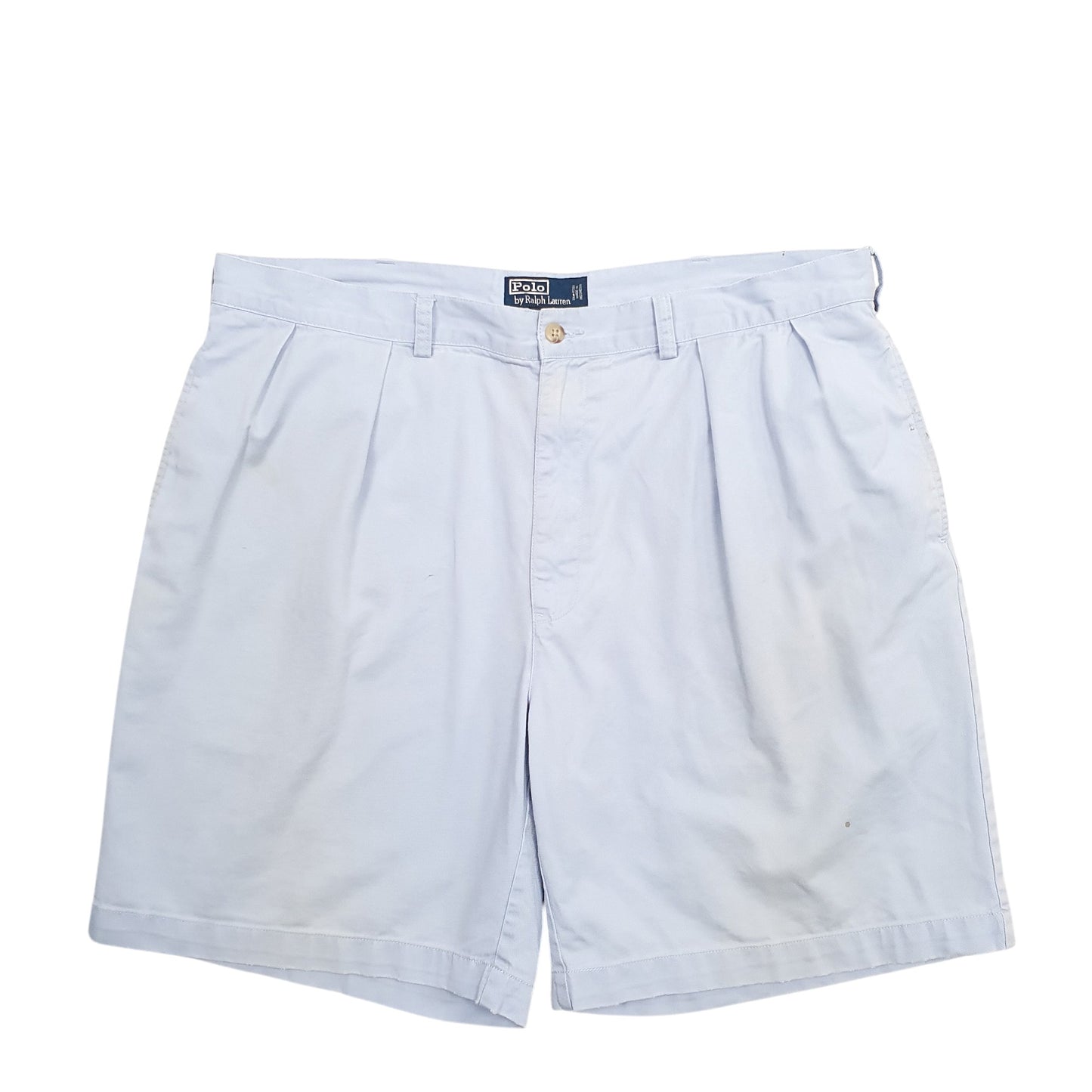 Mens Blue Ralph Lauren Double Pleated Chino Shorts