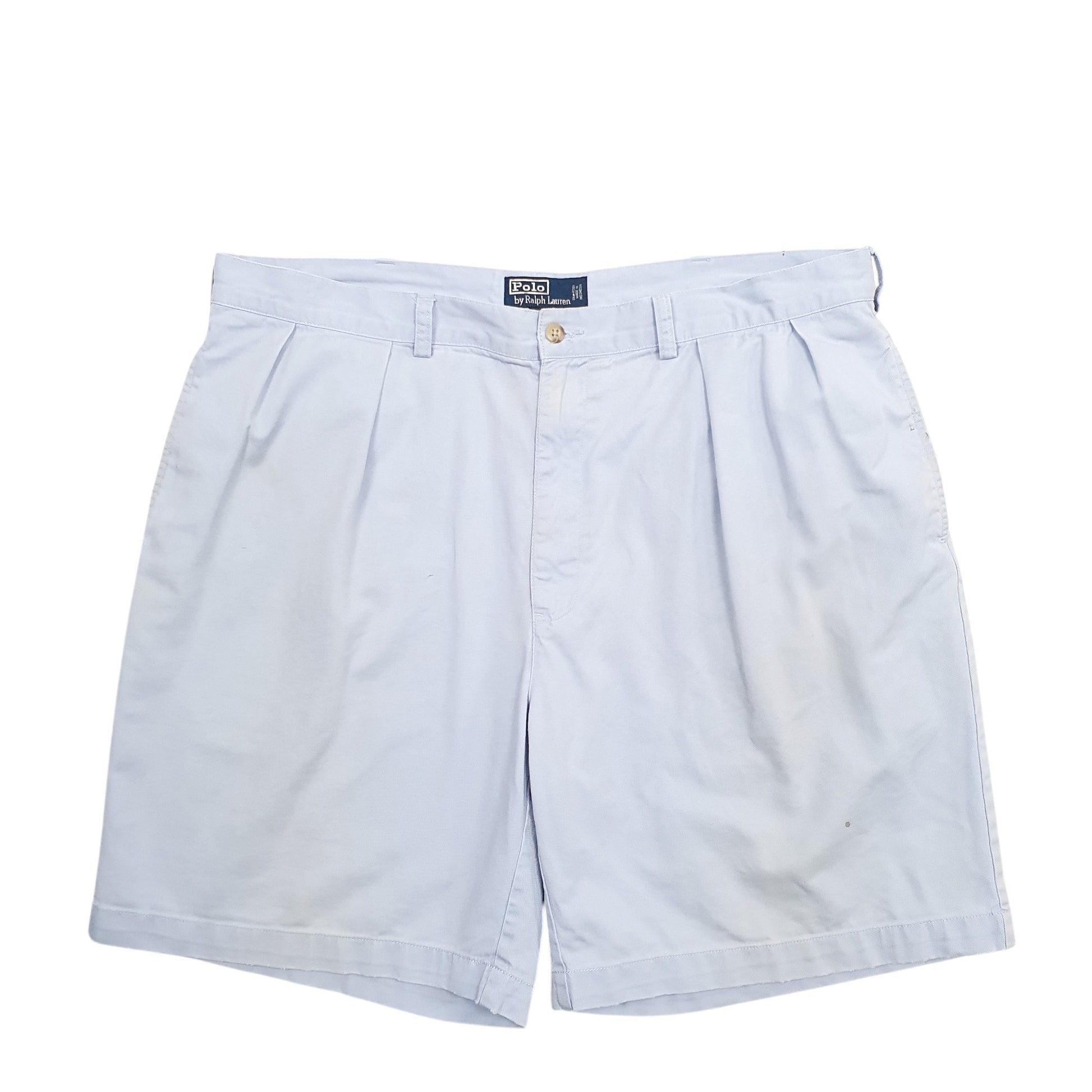Mens Blue Ralph Lauren Double Pleated Chino Shorts