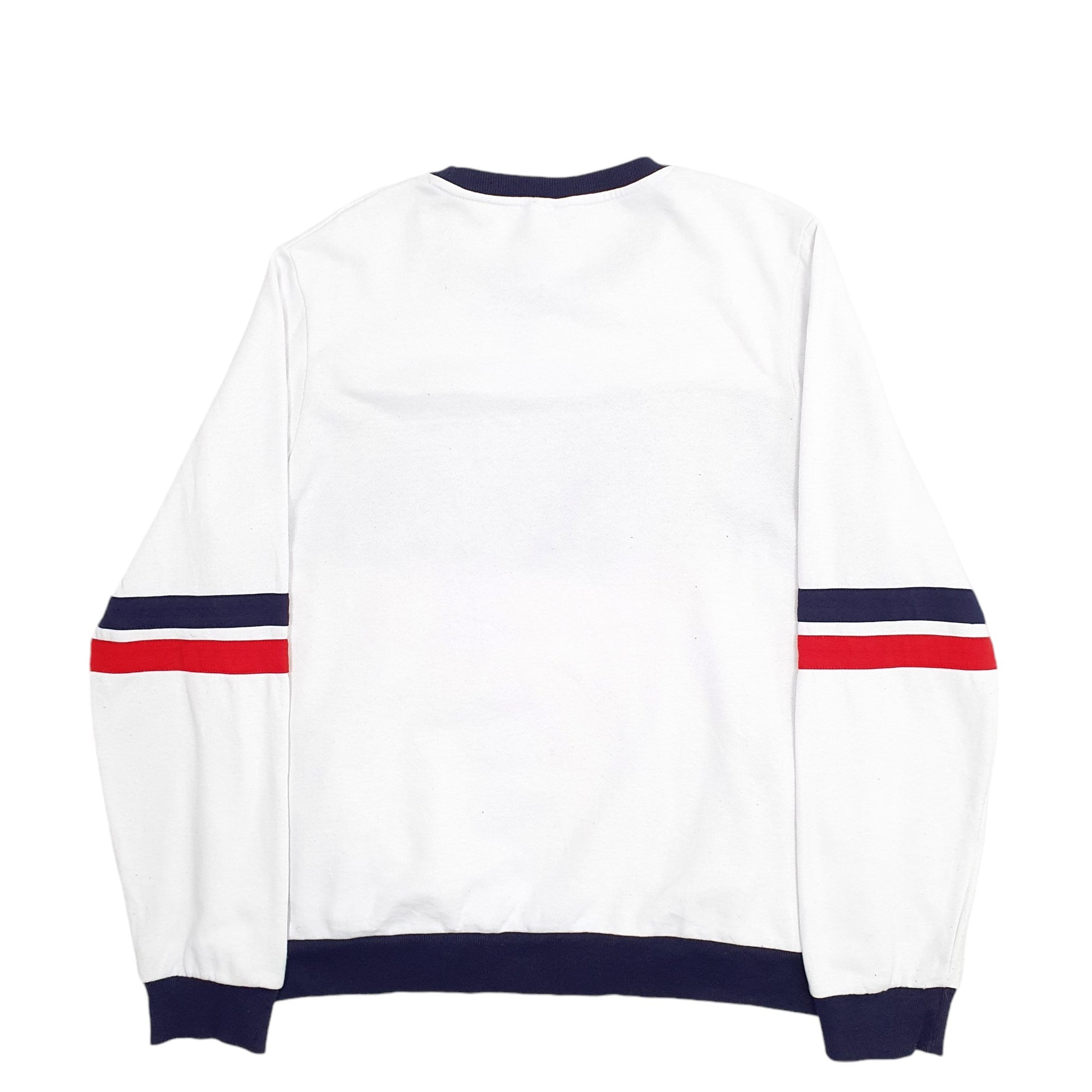 Mens White Fila Spellout Crewneck Jumper