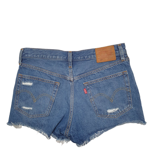 Womens Blue Levis 501 Denim Jorts Denim Shorts