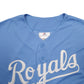 Mens Blue Majestic MLB Baseball Jersey KC Royals Kansas Short Sleeve T Shirt