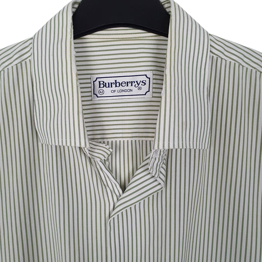 Mens Green Burberrys  Short Sleeve Shirt