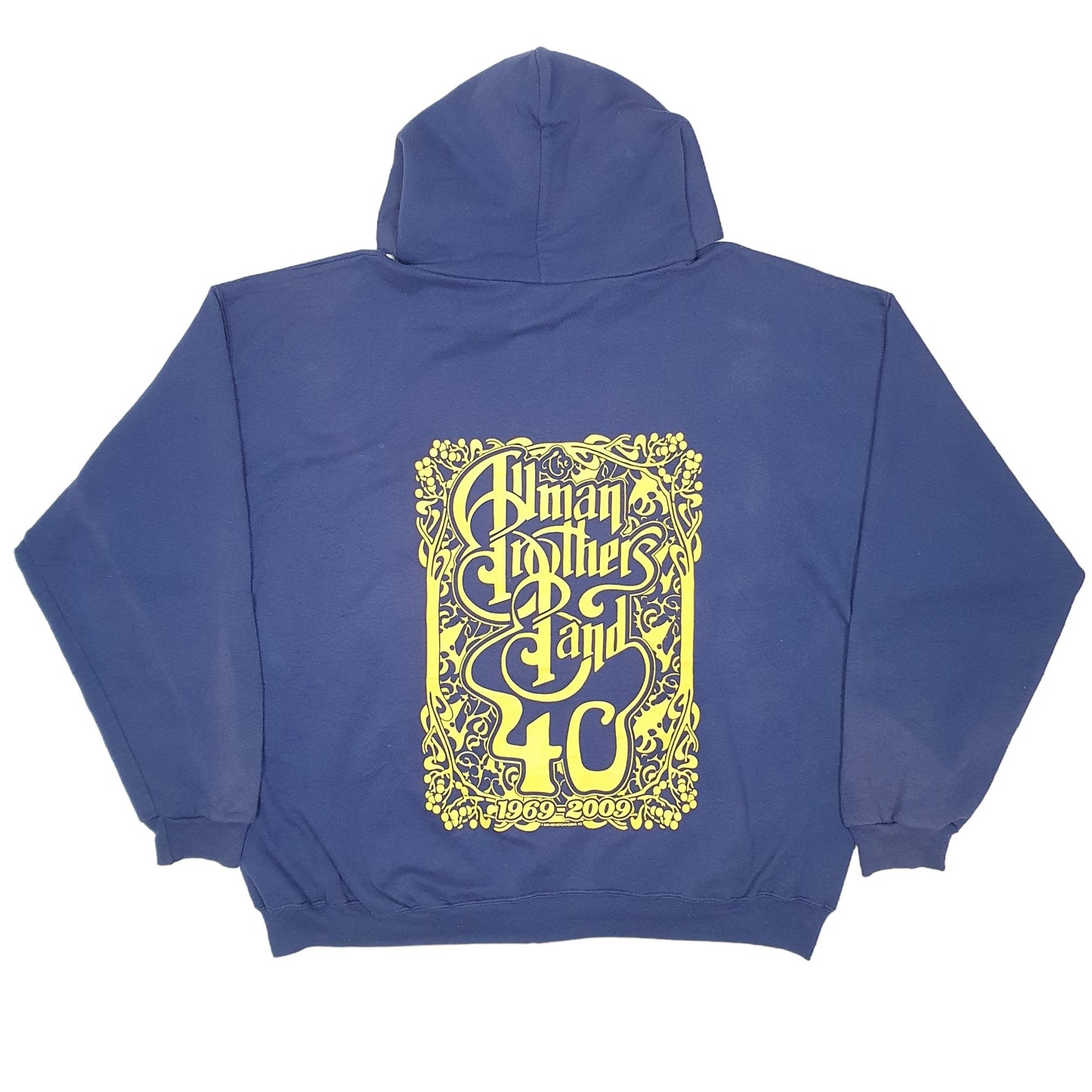 Mens Navy Champion Hoodie Allman Brothers Band 2009 Full Zip Jumper