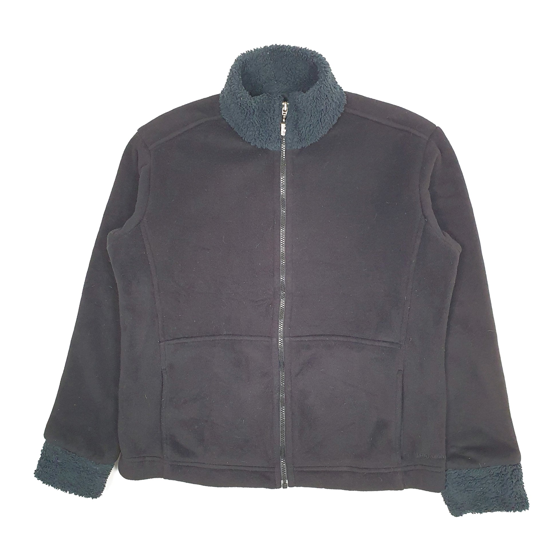 Womens Black Patagonia Synchilla Windzone Full Zip Jumper