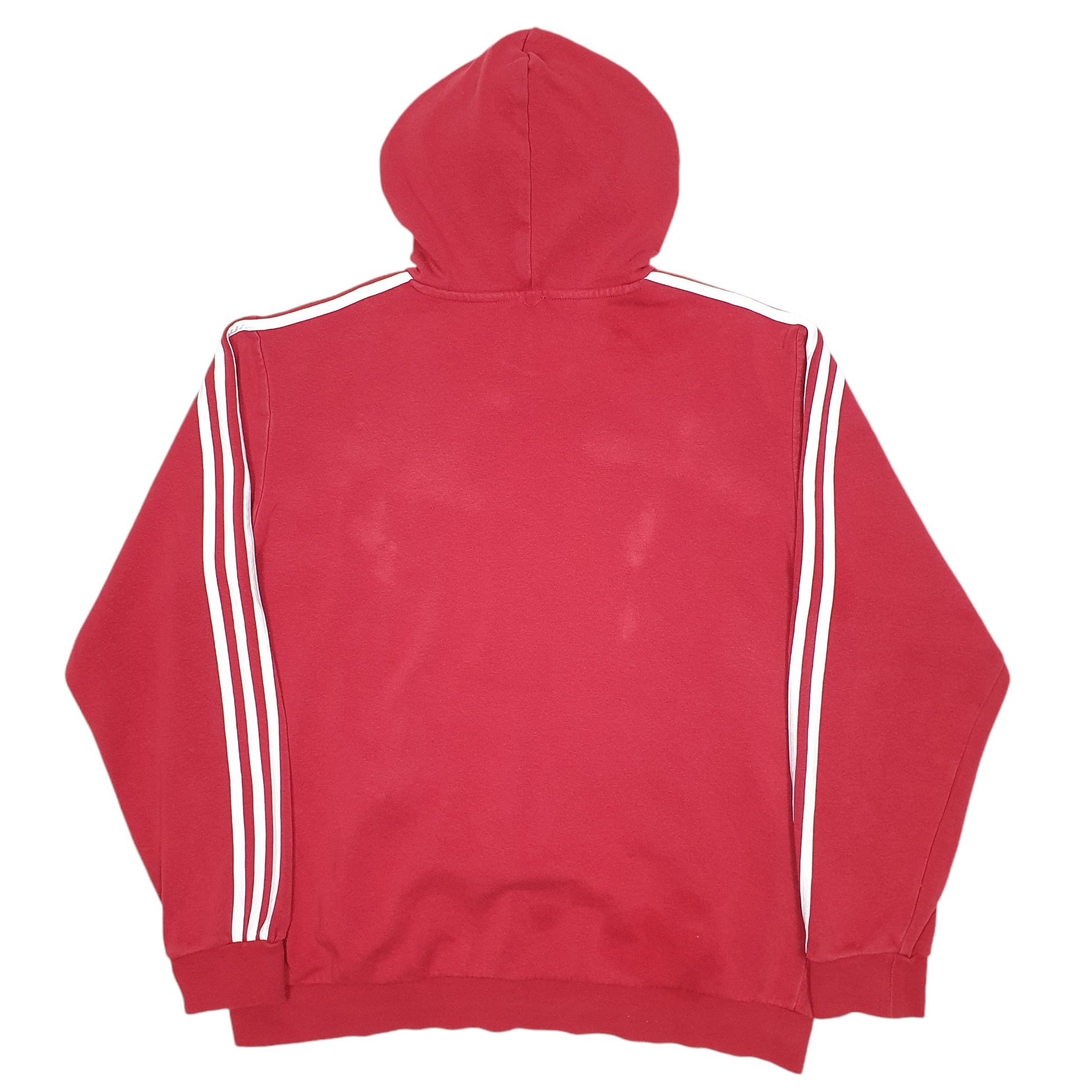 Mens Red Adidas Spellout Hoodie Jumper