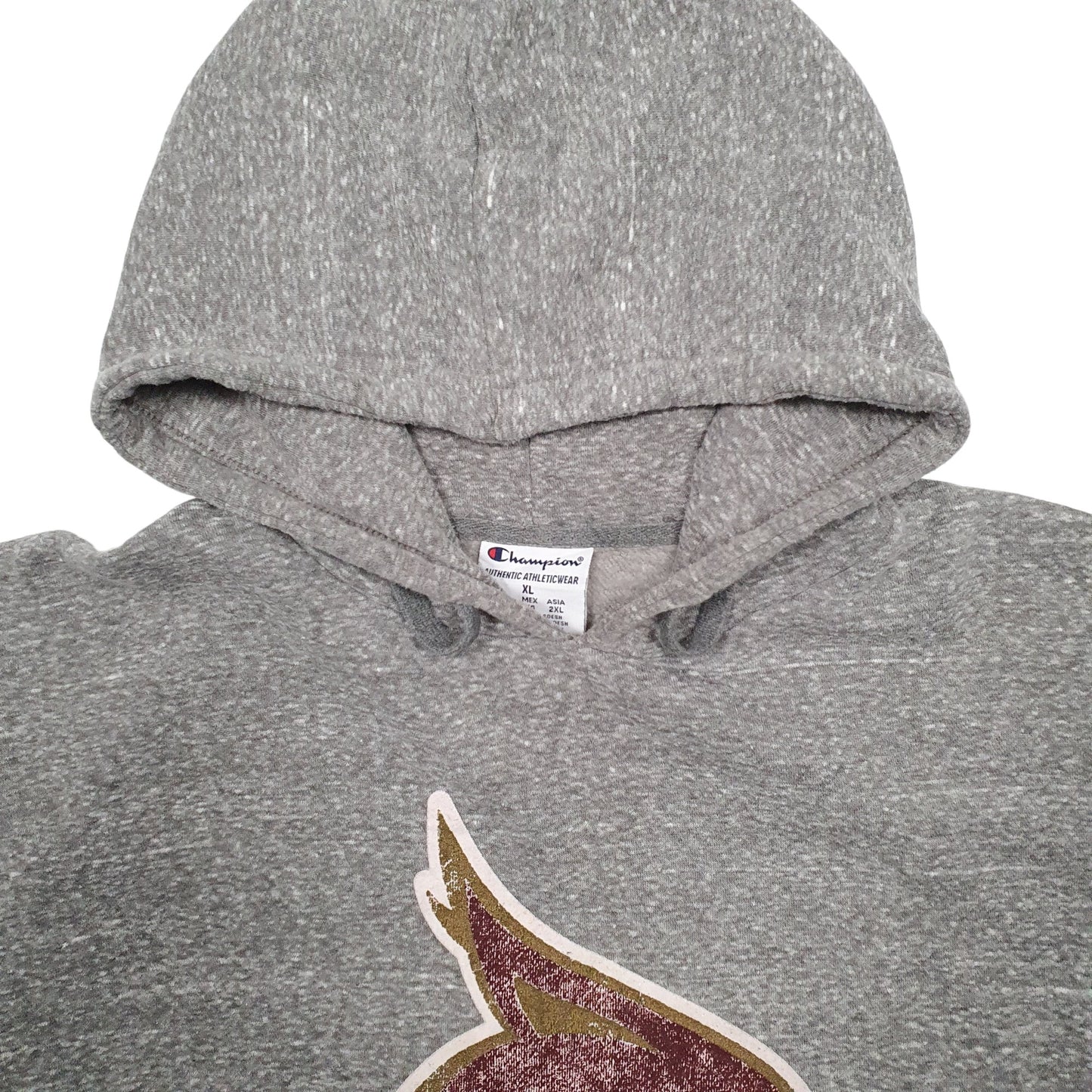 Mens Grey Champion USA College Hoodie Jumper