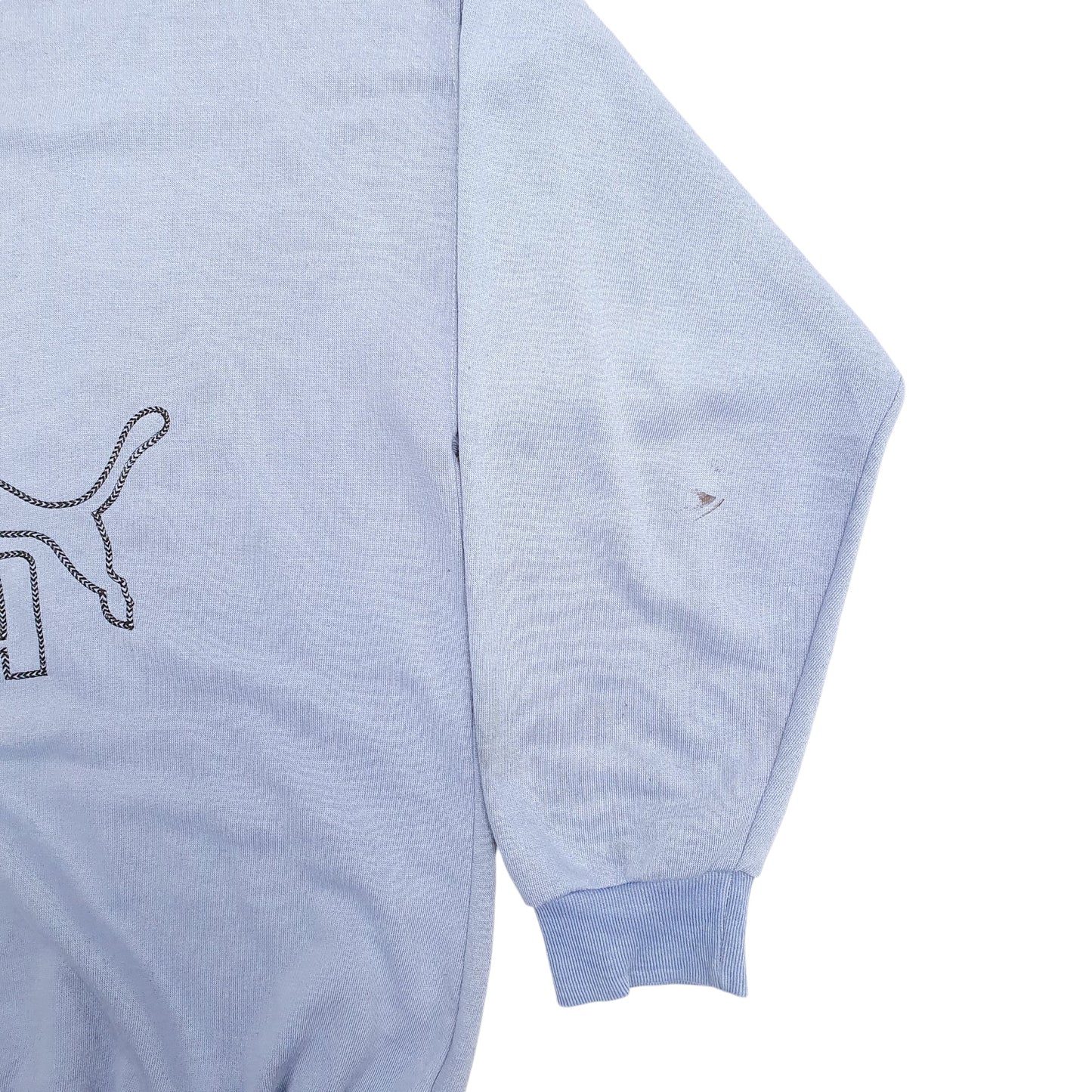 Mens Blue Puma Spellout Crewneck Jumper