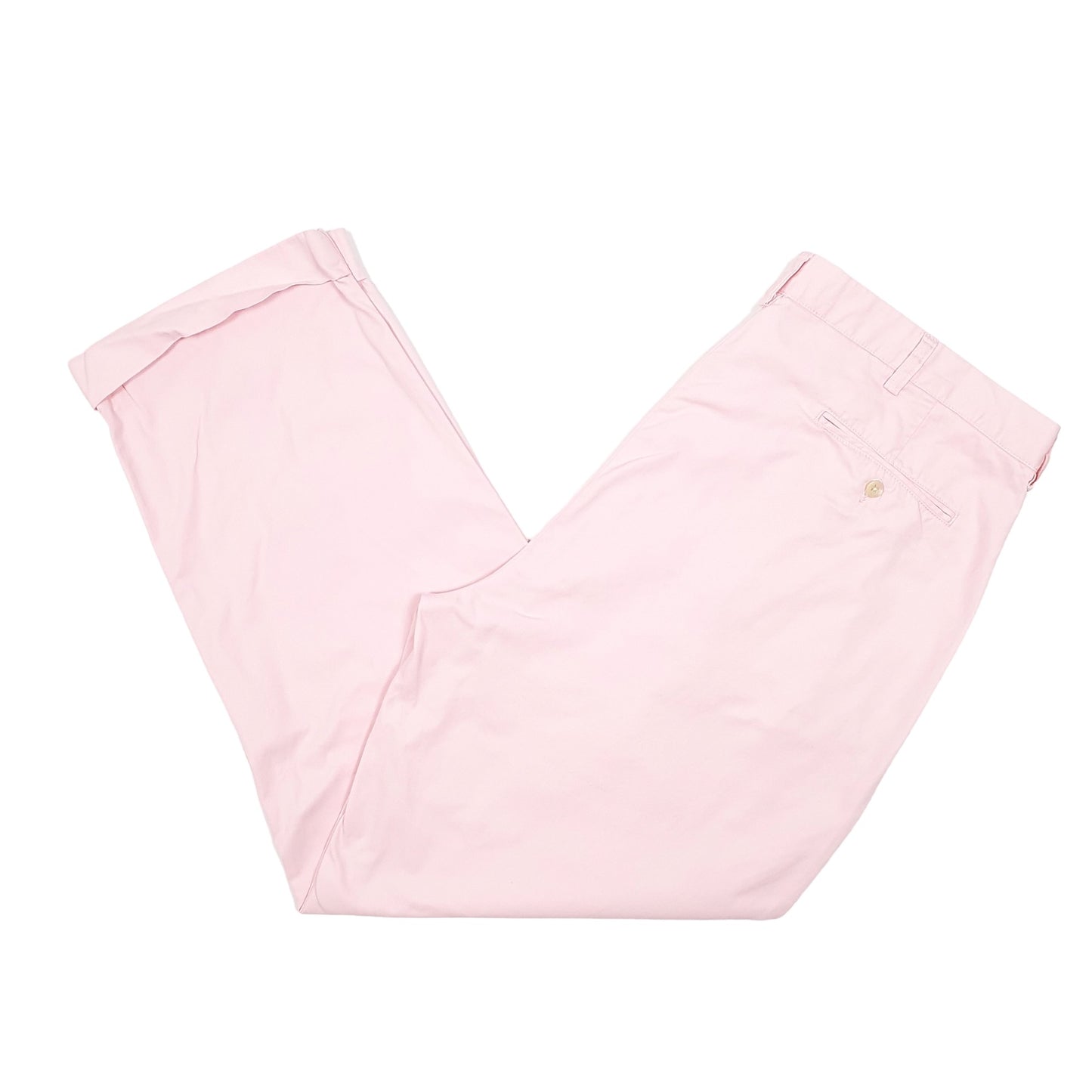 Mens Pink Polo Ralph Lauren Hammond Pant Double Pleated Chino Trousers