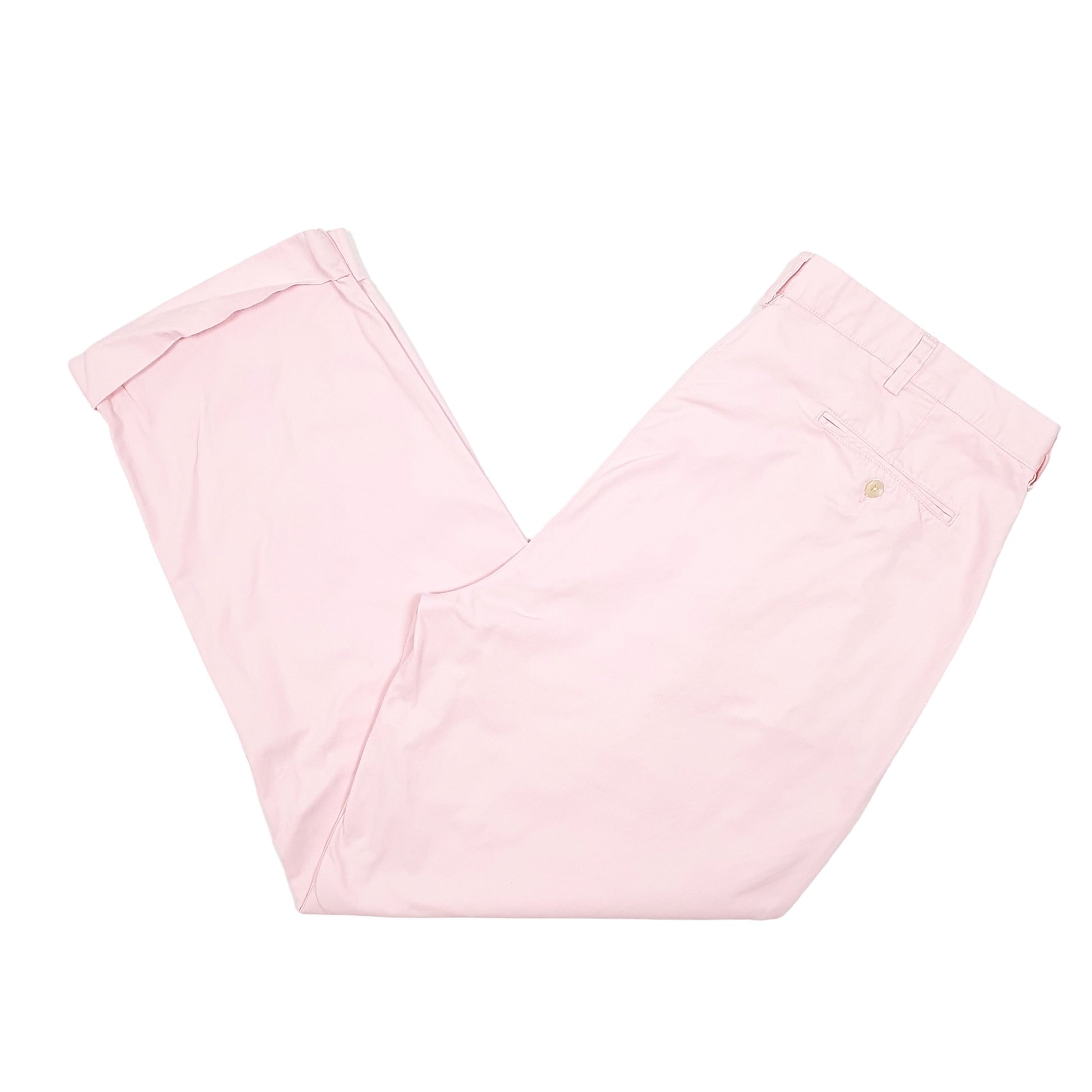 Mens Pink Polo Ralph Lauren Hammond Pant Double Pleated Chino Trousers