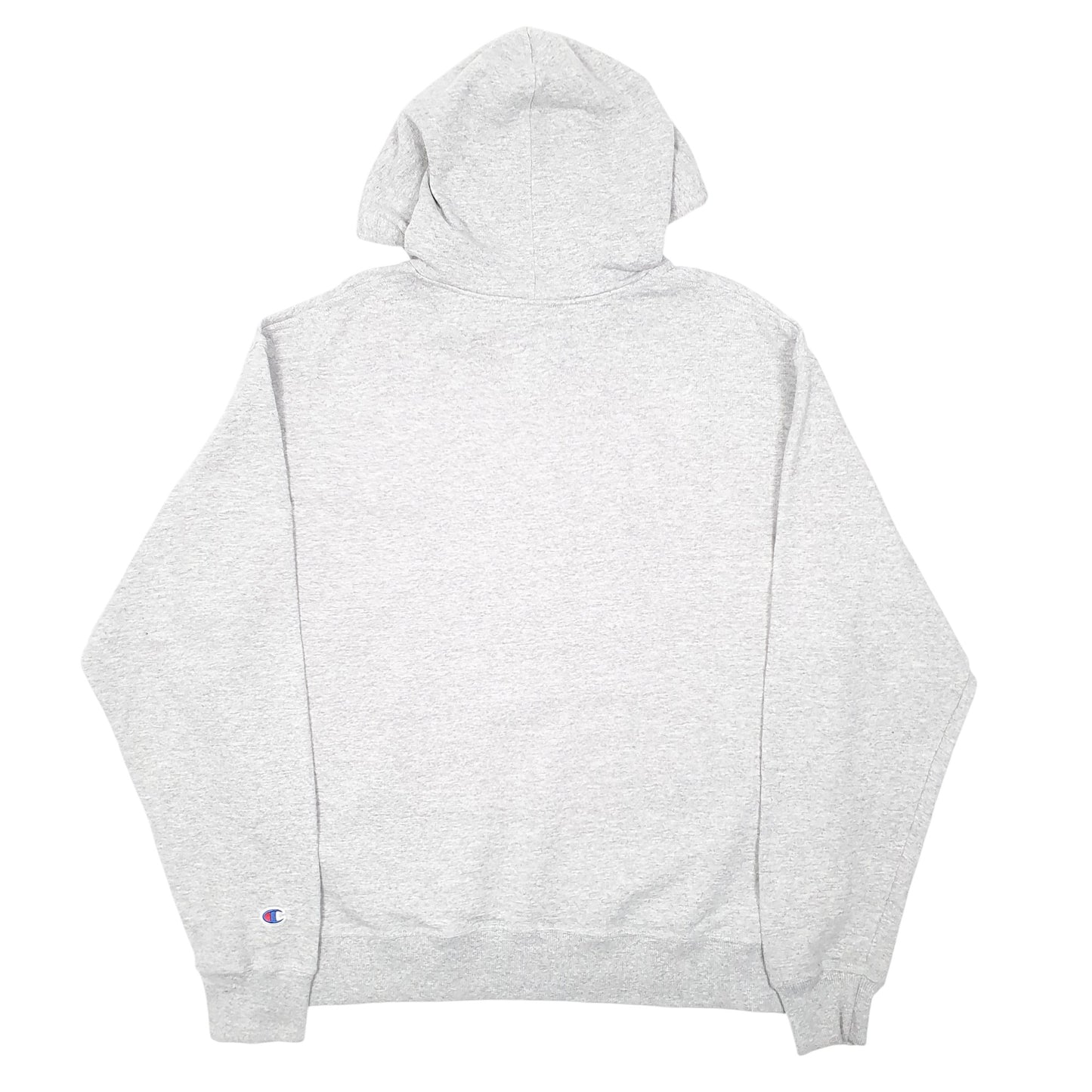 Mens Grey Champion Spellout Hoodie Jumper