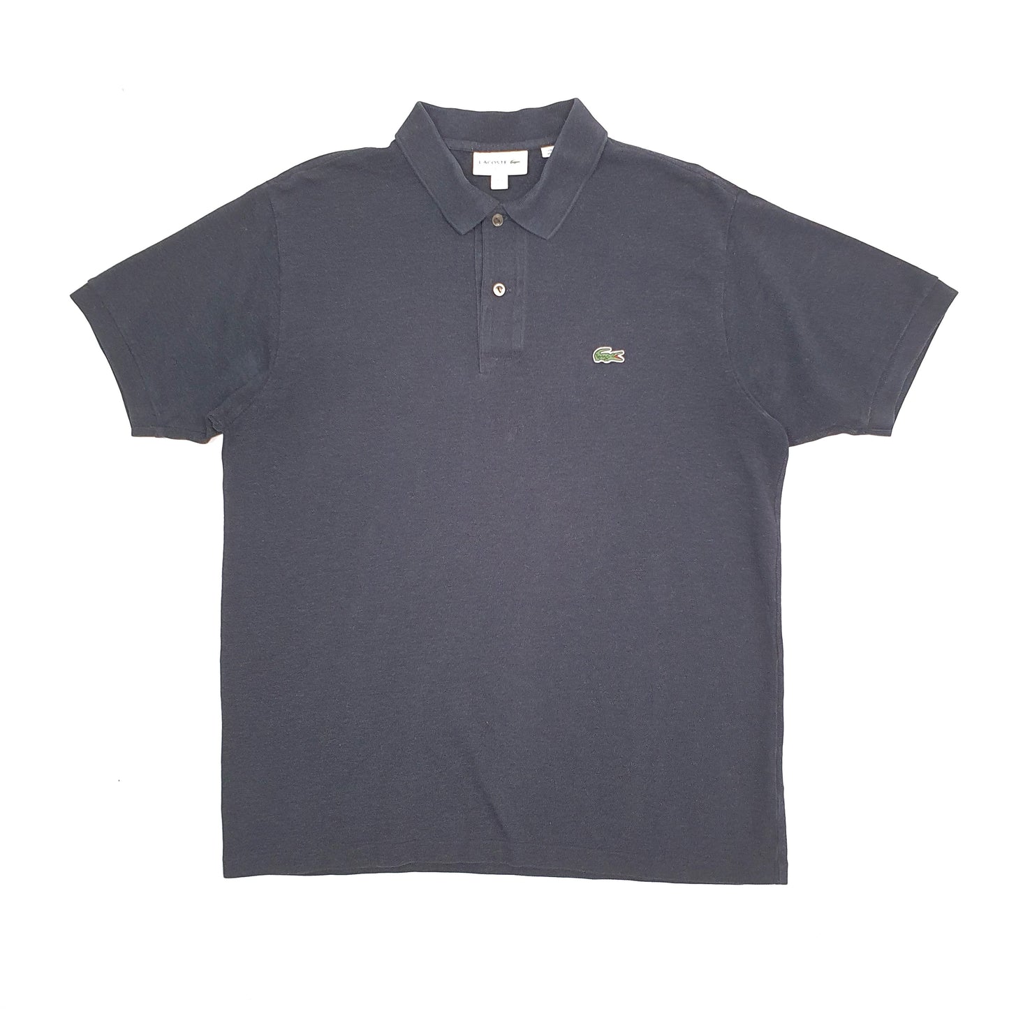 Mens Black Lacoste  Short Sleeve Polo Shirt