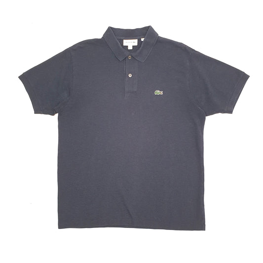 Mens Black Lacoste  Short Sleeve Polo Shirt