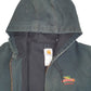Mens Navy Carhartt Active Decalb Lined Full Zip Coat