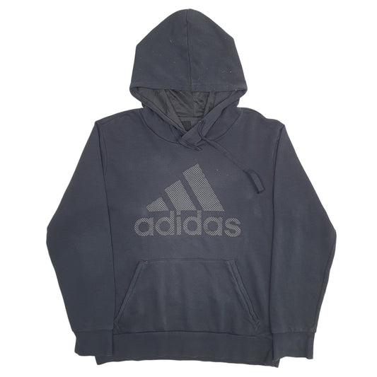 Mens Black Adidas Spellout Hoodie Jumper