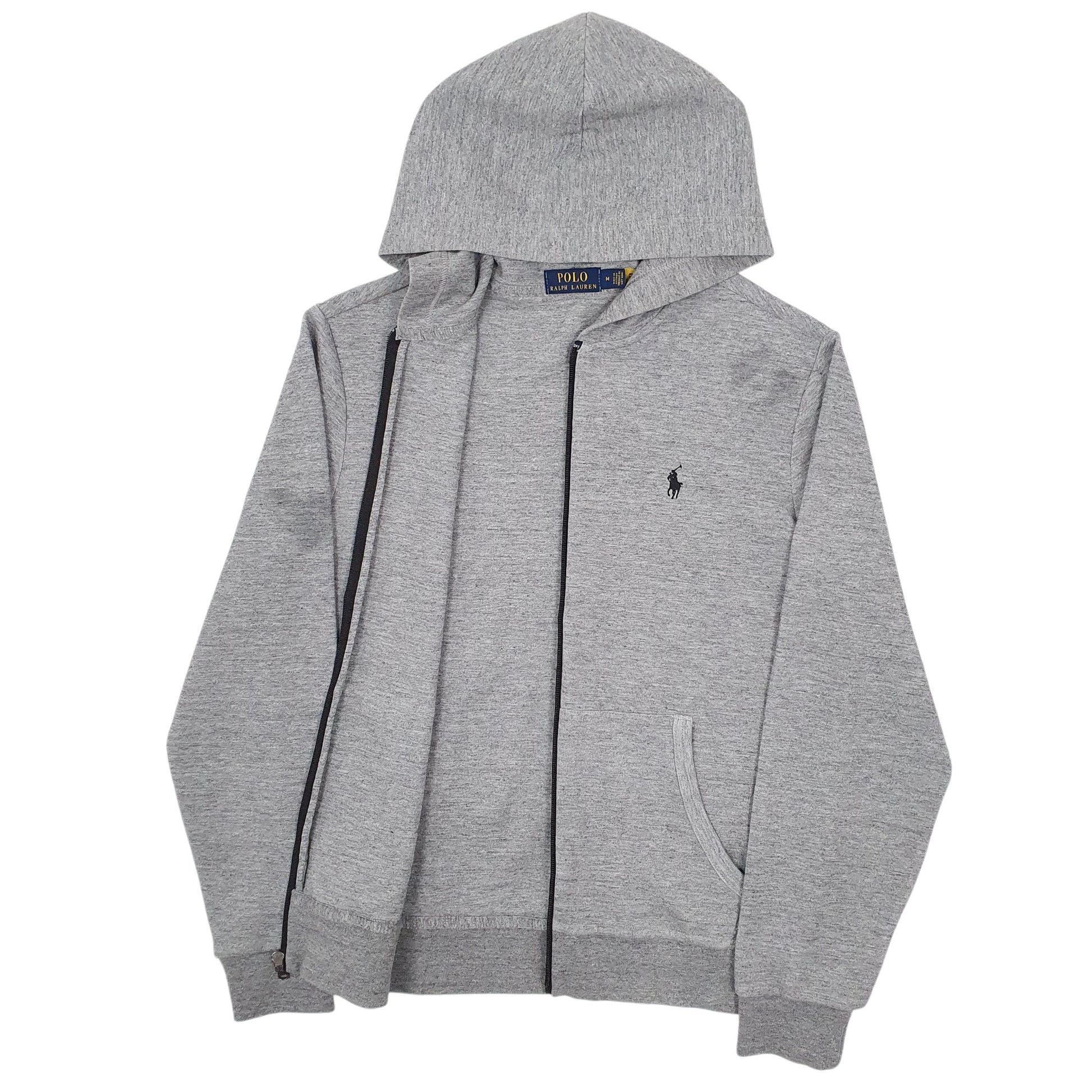 Mens Grey Polo Ralph Lauren Hoodie Full Zip Jumper