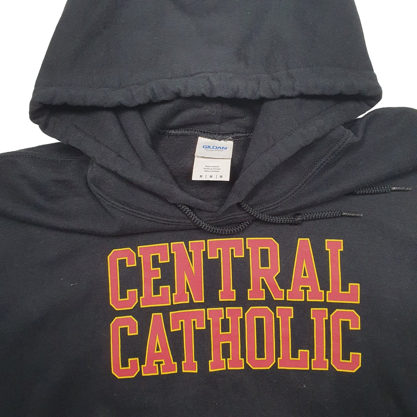 Womens Black Gildan USA College Hoodie Jumper