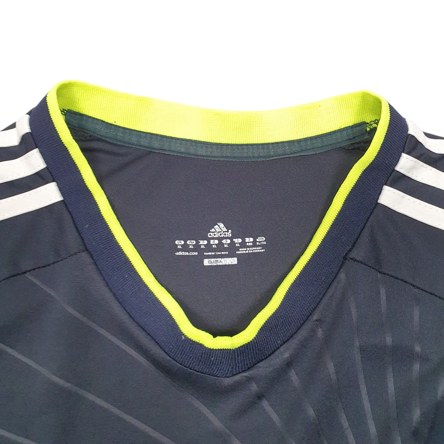 Mens Navy Adidas Football Climacool Short Sleeve T Shirt