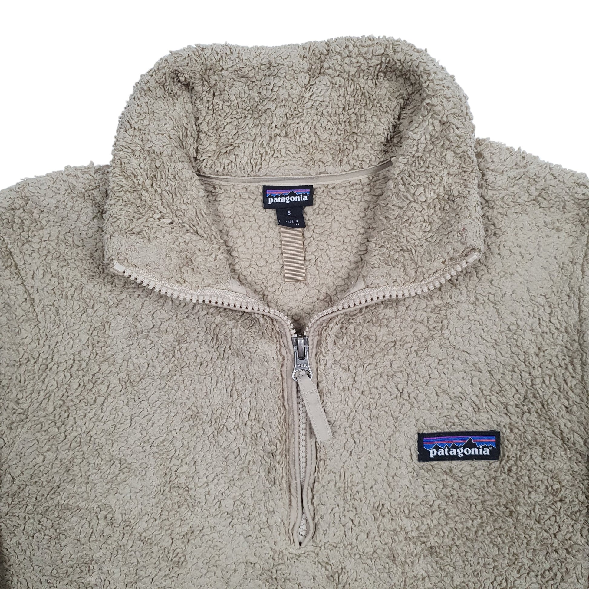 Womens Beige Patagonia Los Gatos Fluffy Quarter Zip Jumper