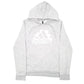Womens Grey Adidas Spellout Hoodie Jumper