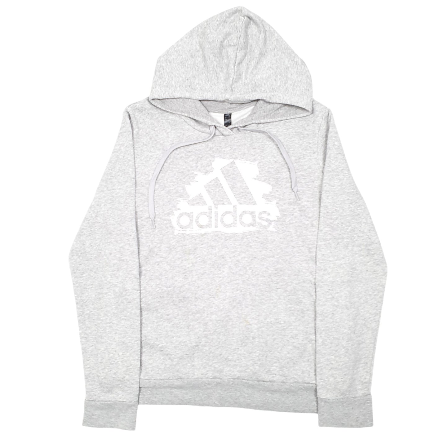 Womens Grey Adidas Spellout Hoodie Jumper