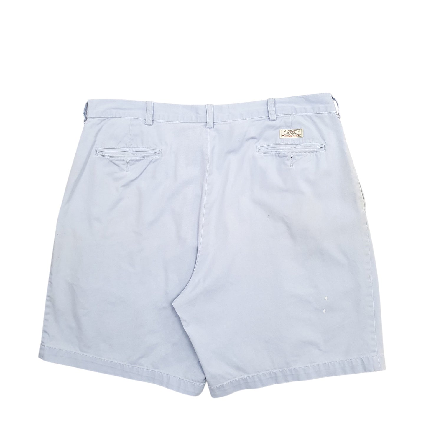 Mens Blue Ralph Lauren Double Pleated Chino Shorts