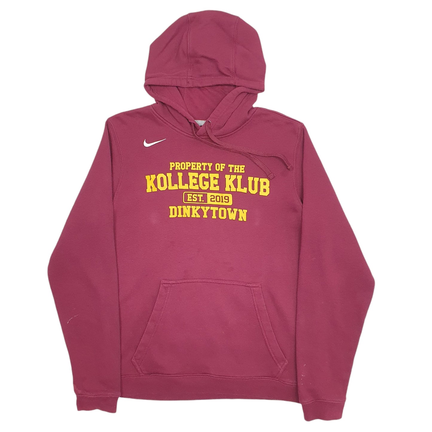 Mens Burgundy Nike College Dinkytown Spellout Hoodie Jumper