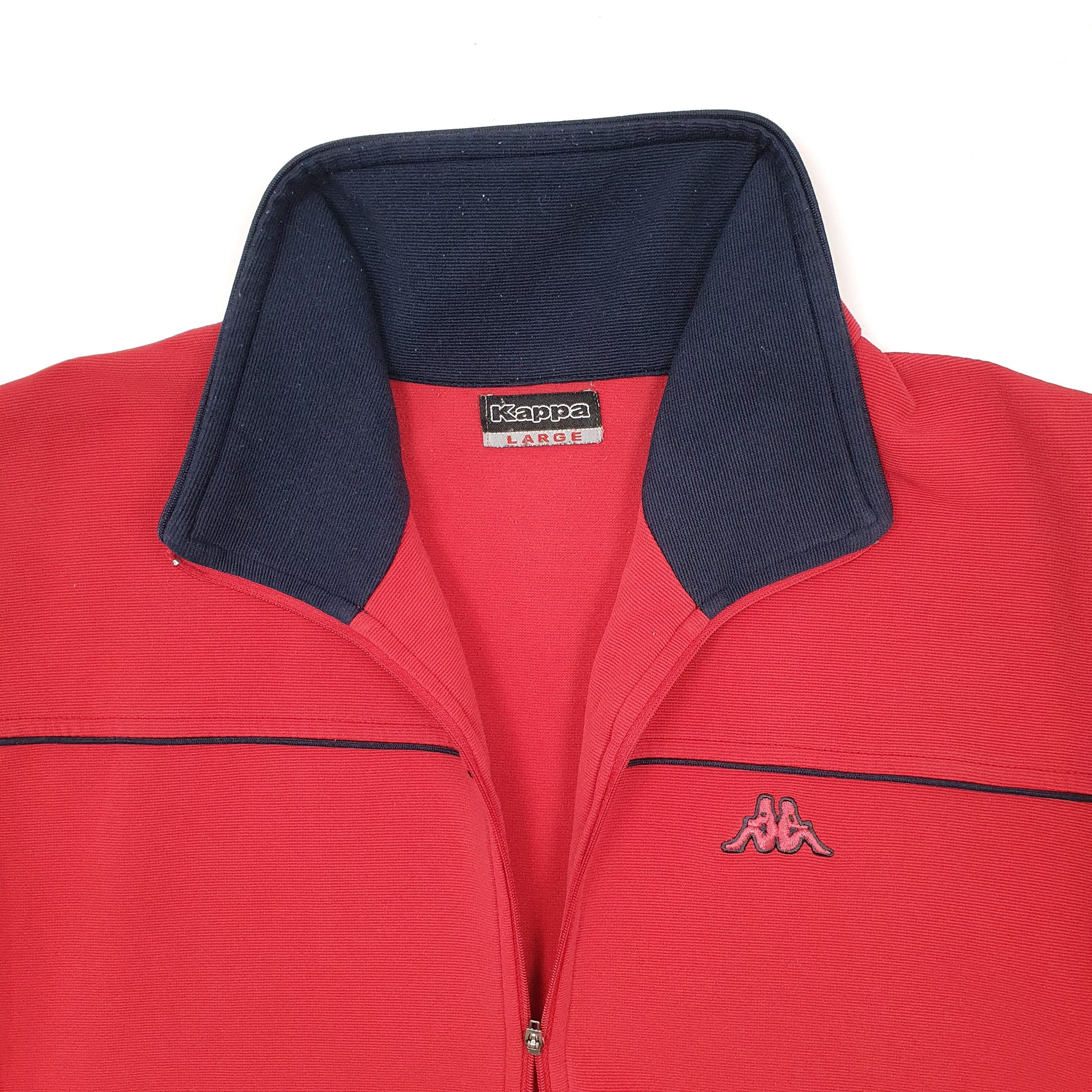 Mens Red Kappa  Full Zip Jumper