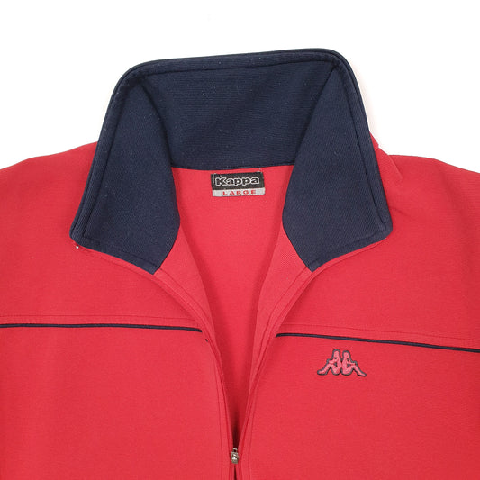 Mens Red Kappa  Full Zip Jumper