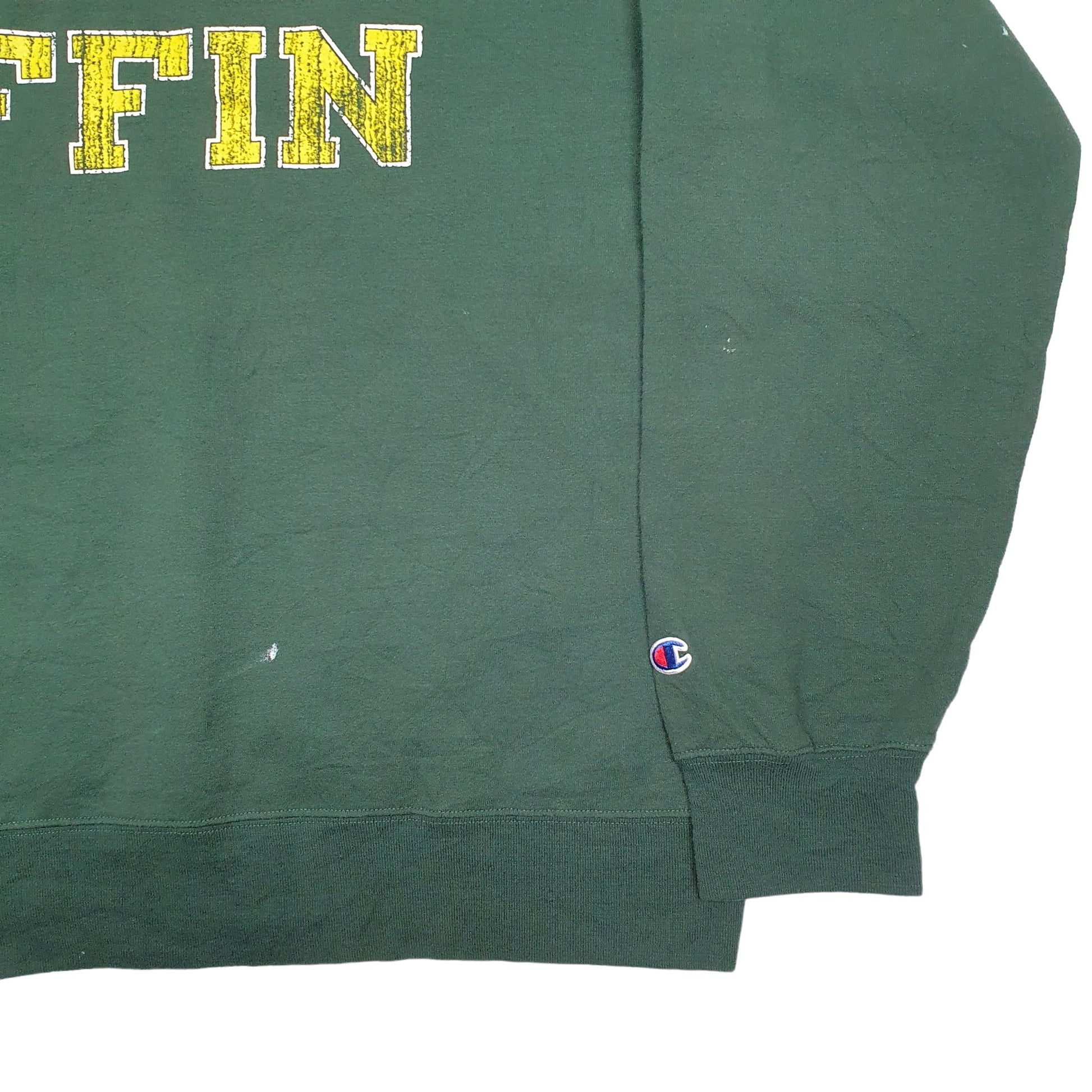 Mens Green Champion USA College Quarter Zip Jumper