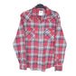 Womens Red Levis Western Flannel Cowboy Pearl Snap Long Sleeve Shirt
