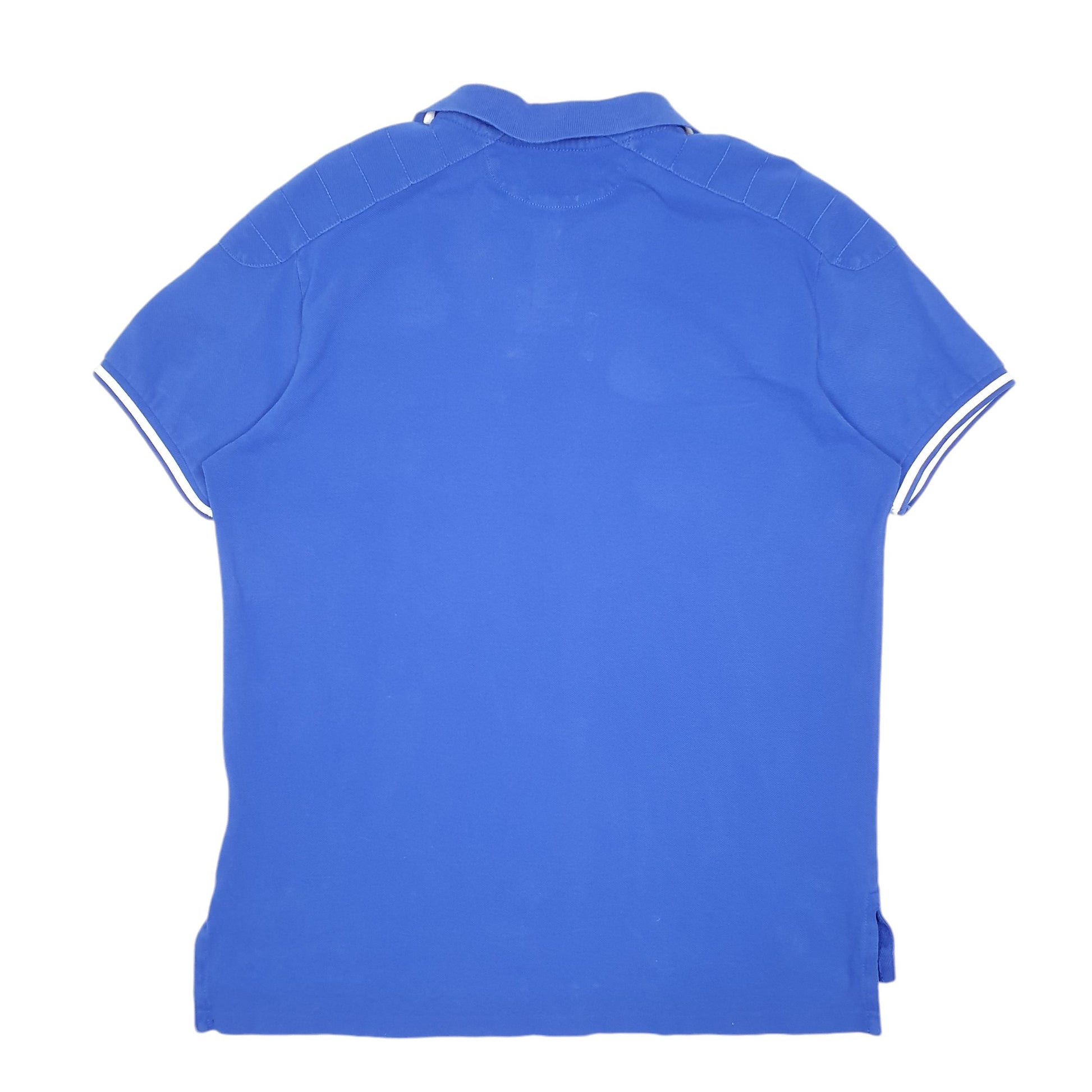 Mens Blue Polo Ralph Lauren Football Bulldogs RL 67 Custom Fit Short Sleeve Polo Shirt