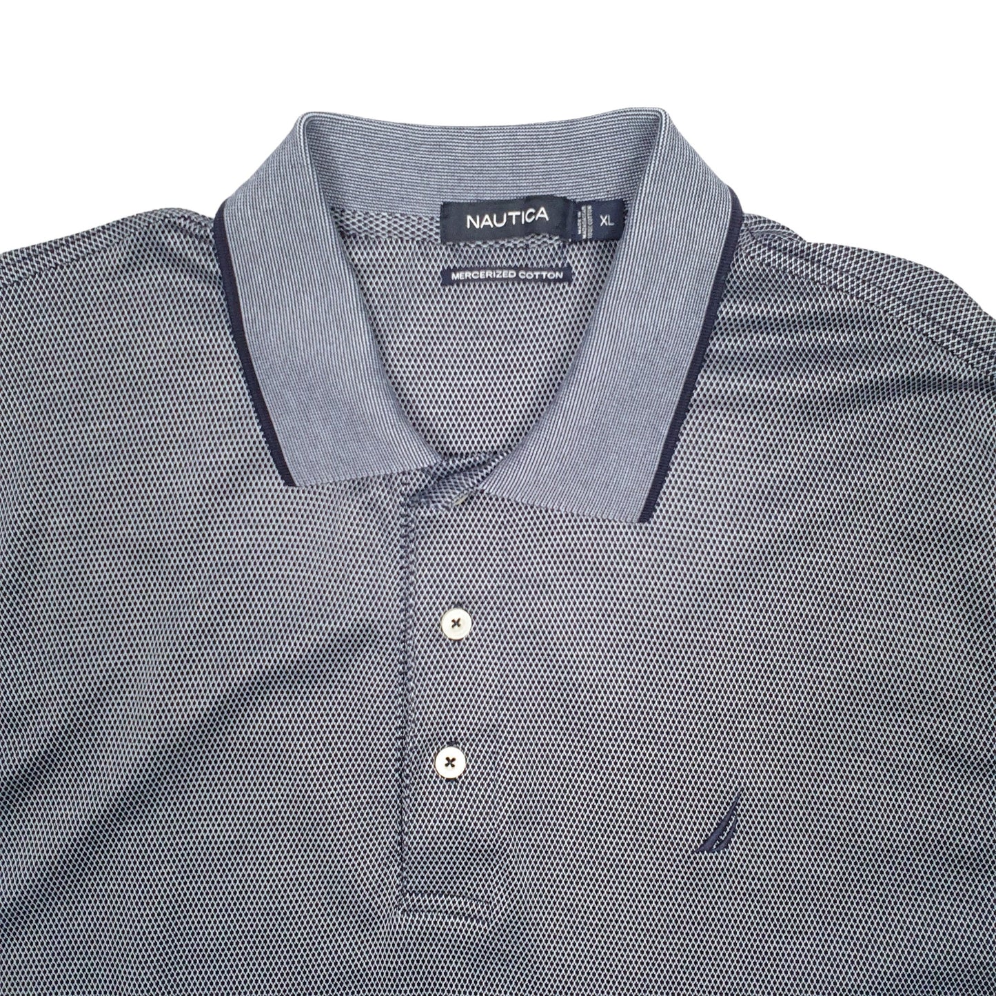 Mens Grey Nautica  Short Sleeve Polo Shirt