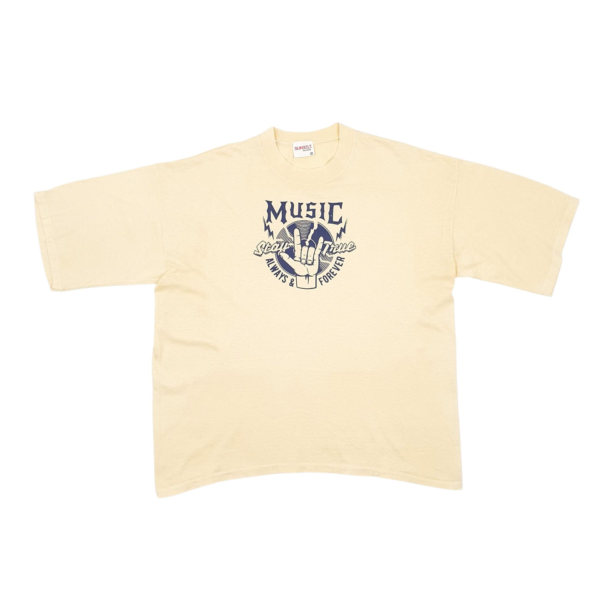 Mens Yellow Sun Belt Vintage 90s Short Sleeve T Shirt