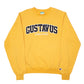 Mens Yellow Champion Gustavus Adolphus College Frat USA Spellout Crewneck Jumper