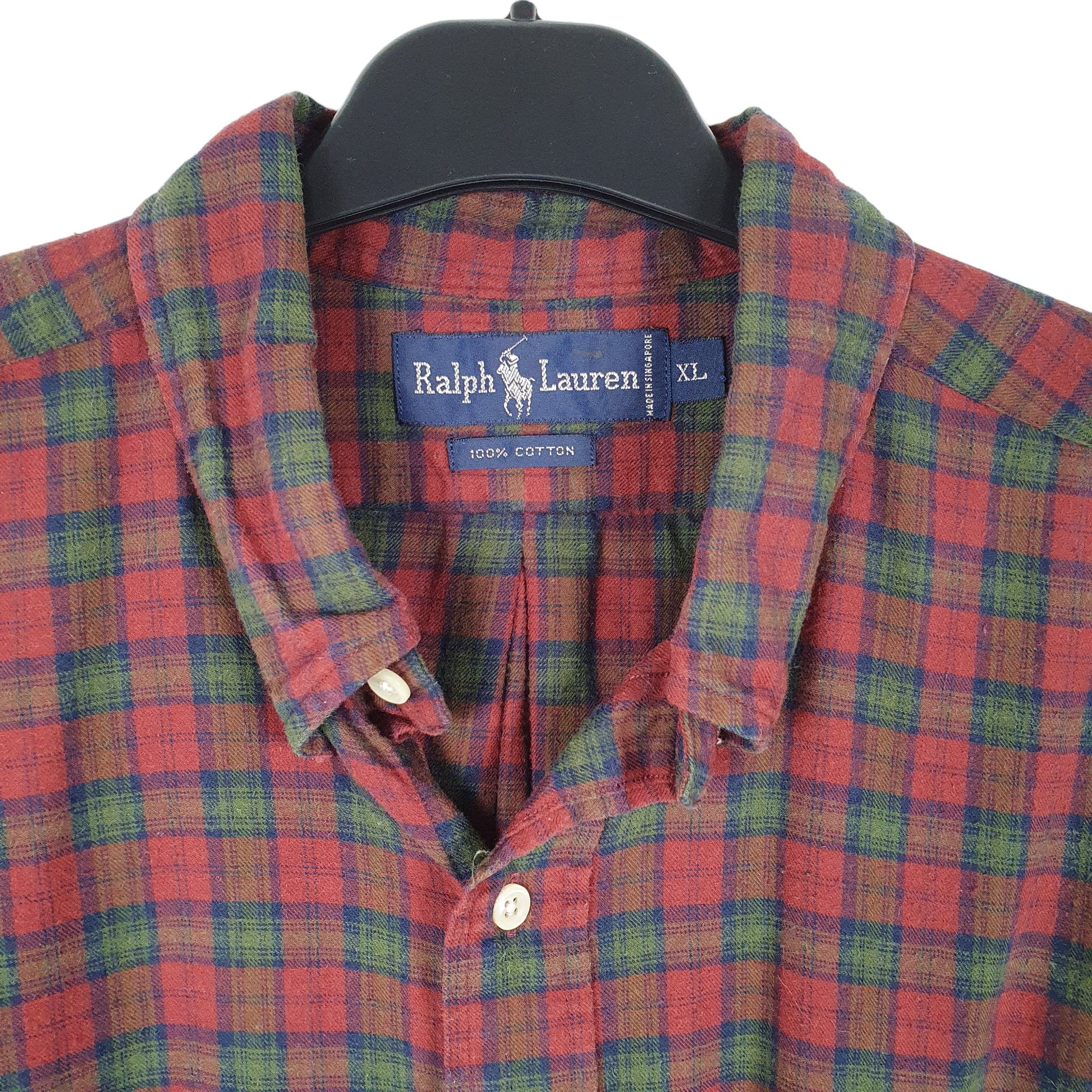 Mens Red Ralph Lauren Flannel Long Sleeve Shirt