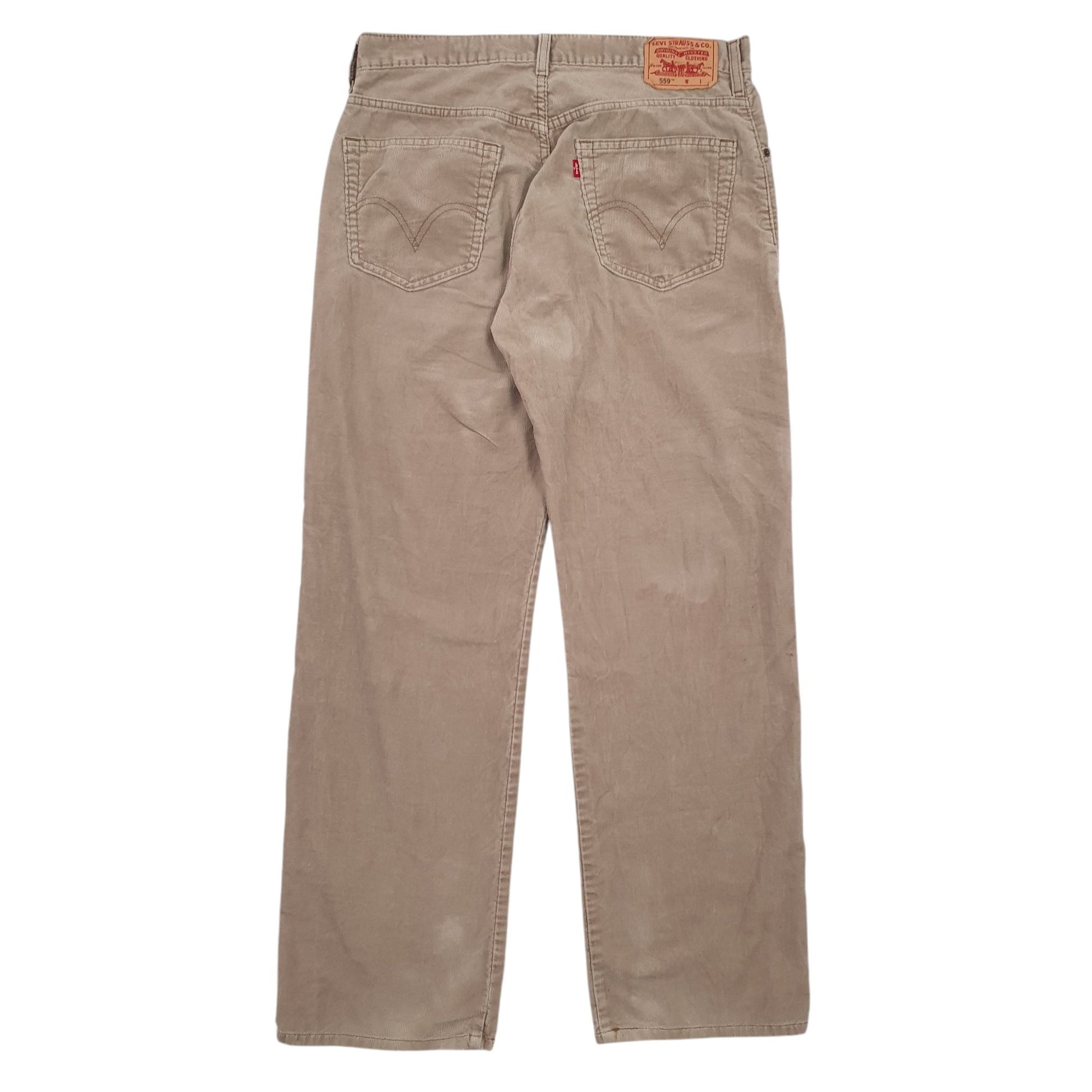 Mens Beige Levis Relaxed Corduroy Trousers