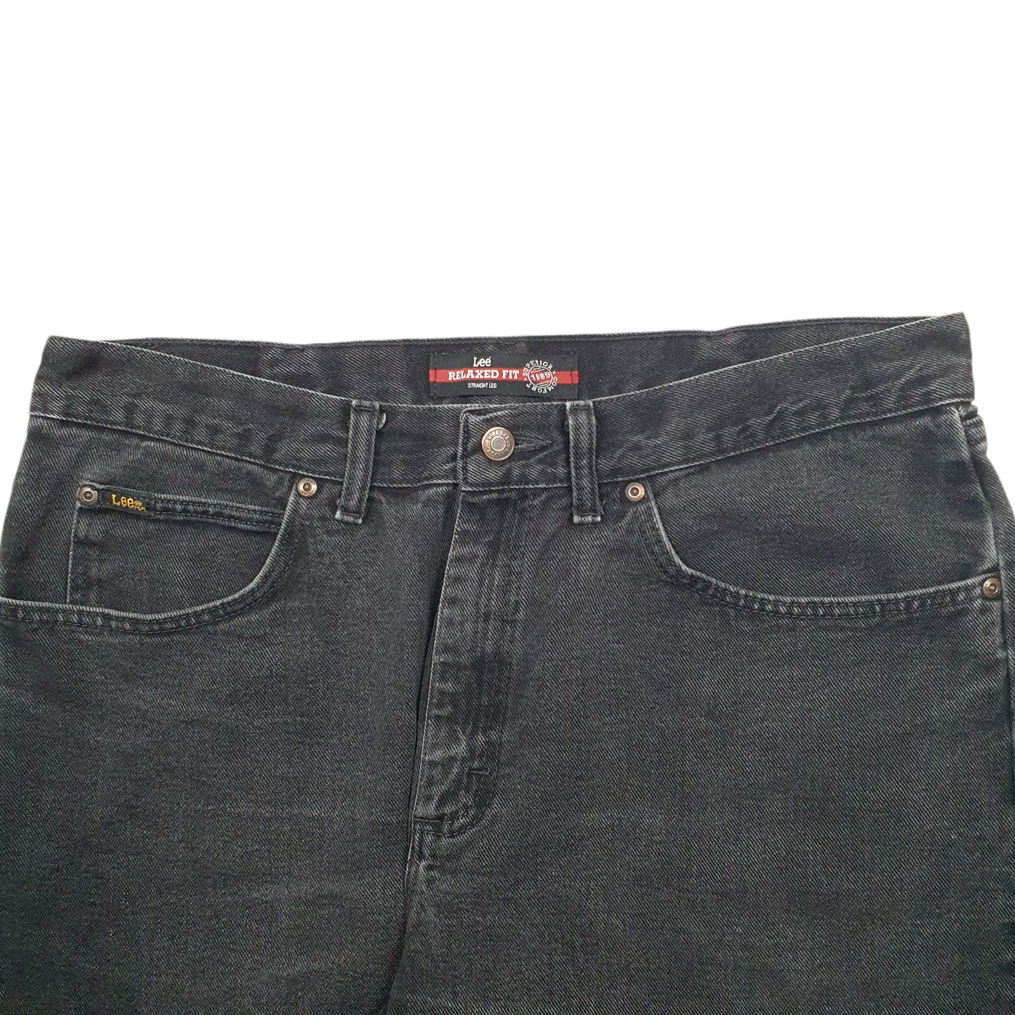 Mens Black Lee  Relaxed JeansW38 L32