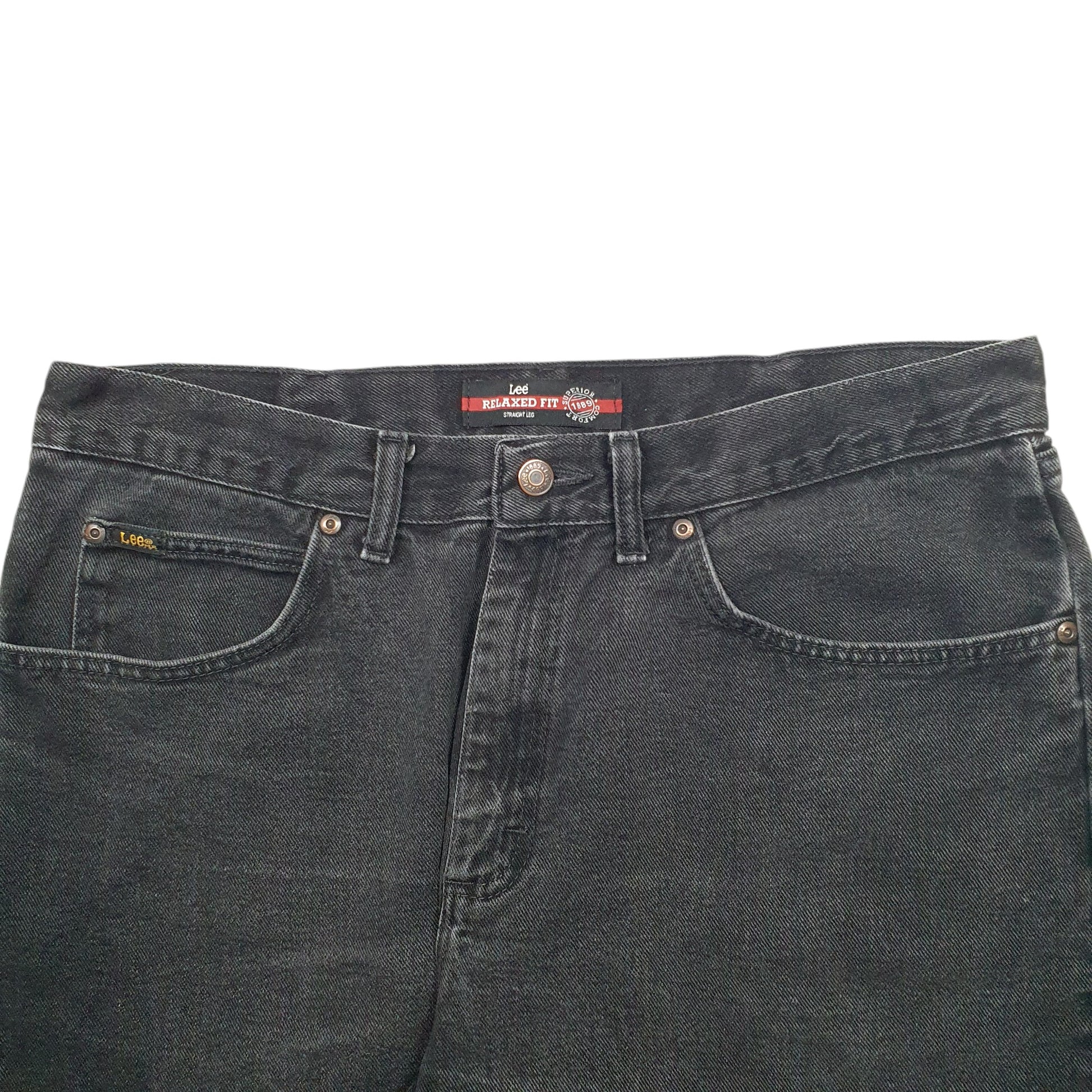 Mens Black Lee  Relaxed JeansW38 L32