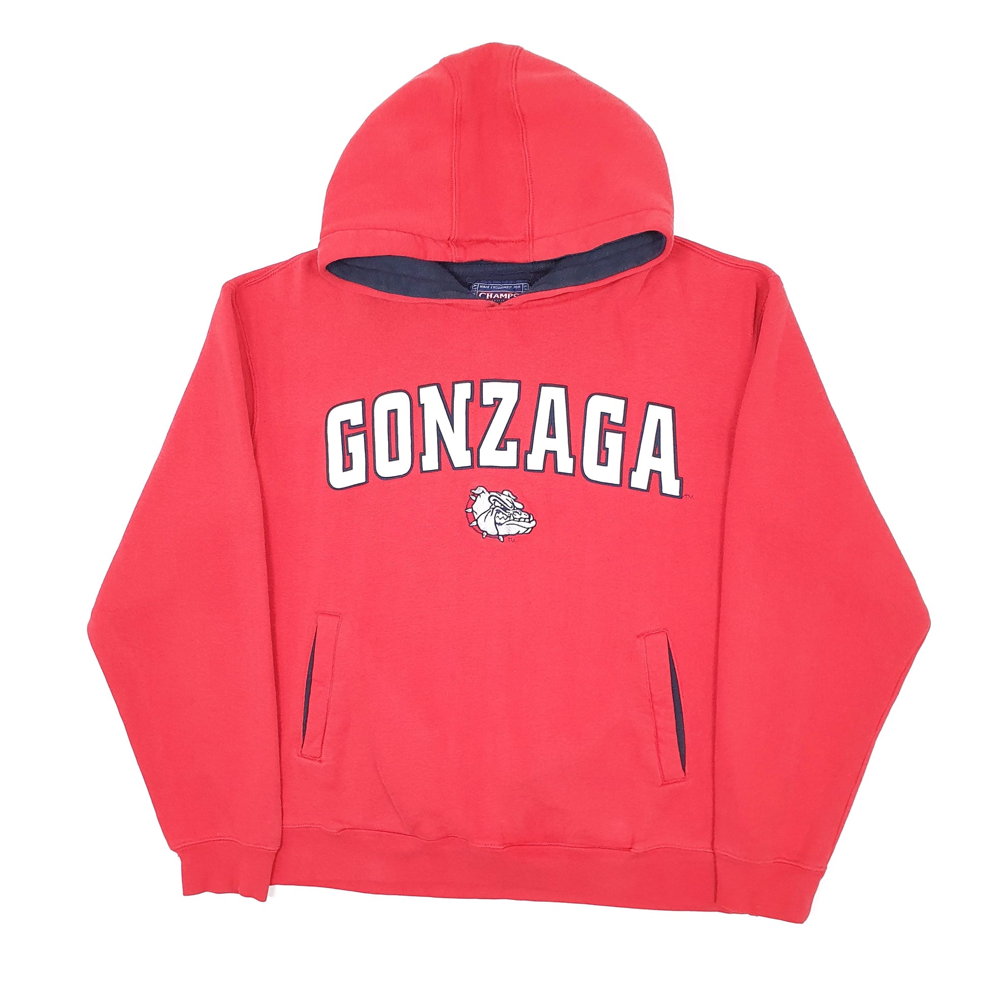 Mens Red Champs Gonzaga USA College Hoodie Jumper