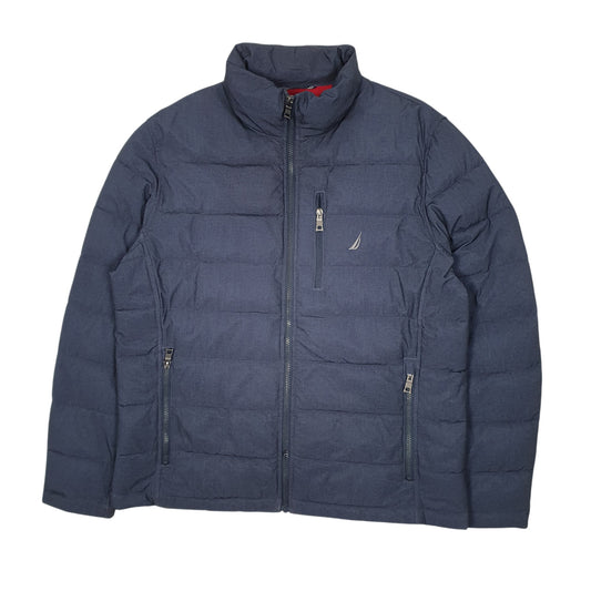 Mens Navy Nautica Full Zip Coat