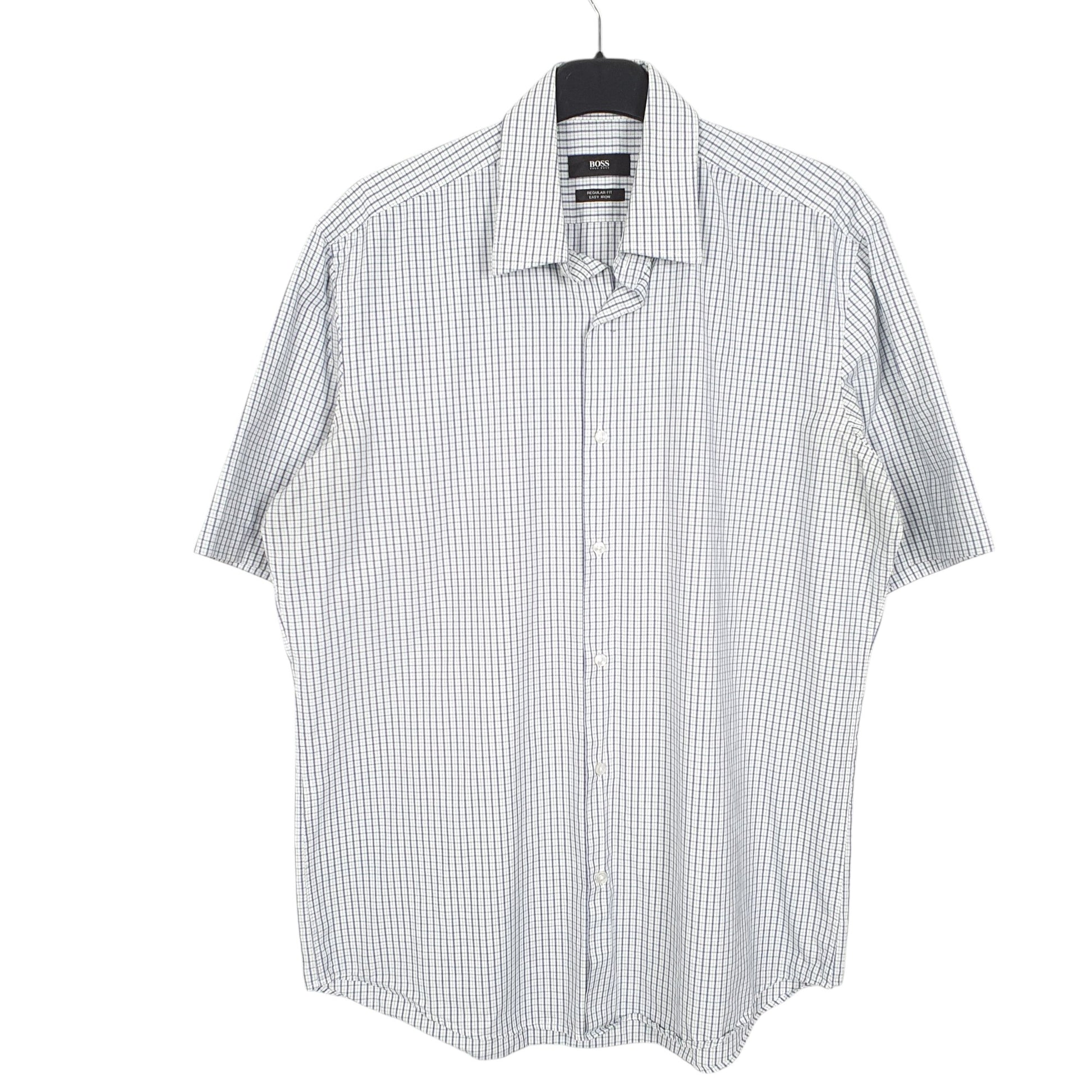 Mens White Hugo Boss  Short Sleeve Shirt