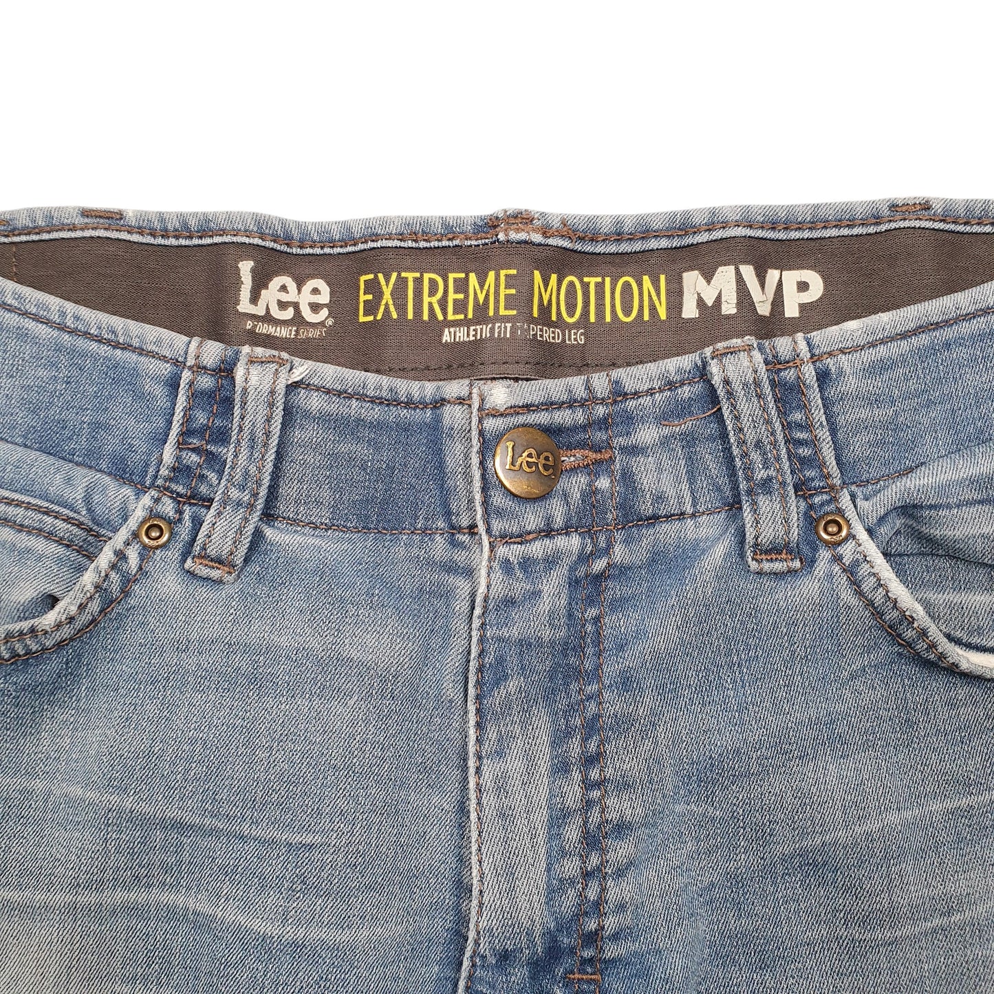 Mens Blue Lee Athletic Stretch Casual JeansW34 L34