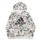 Womens Grey Adidas Camo Spellout Hoodie Jumper