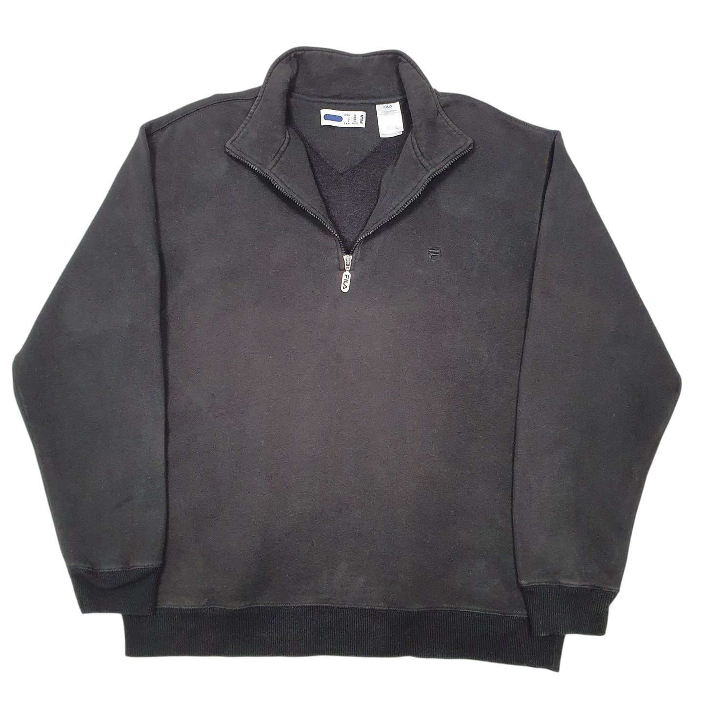 Mens Black Filq  Quarter Zip Jumper