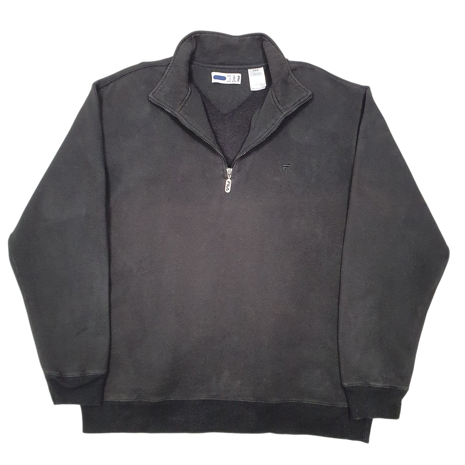 Mens Black Filq  Quarter Zip Jumper