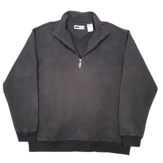 Mens Black Filq  Quarter Zip Jumper
