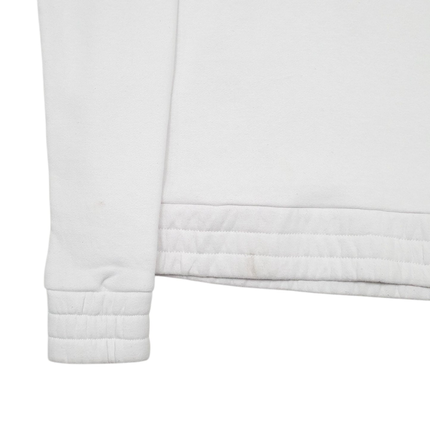 Womens White Fila Spellout Quarter Zip Jumper