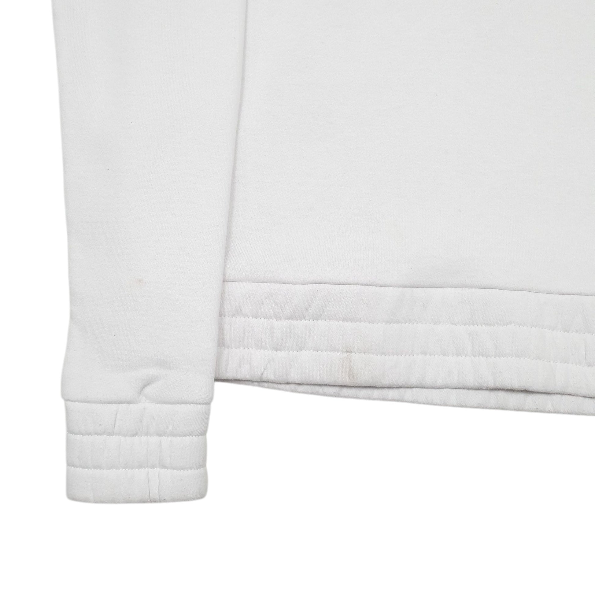 Womens White Fila Spellout Quarter Zip Jumper