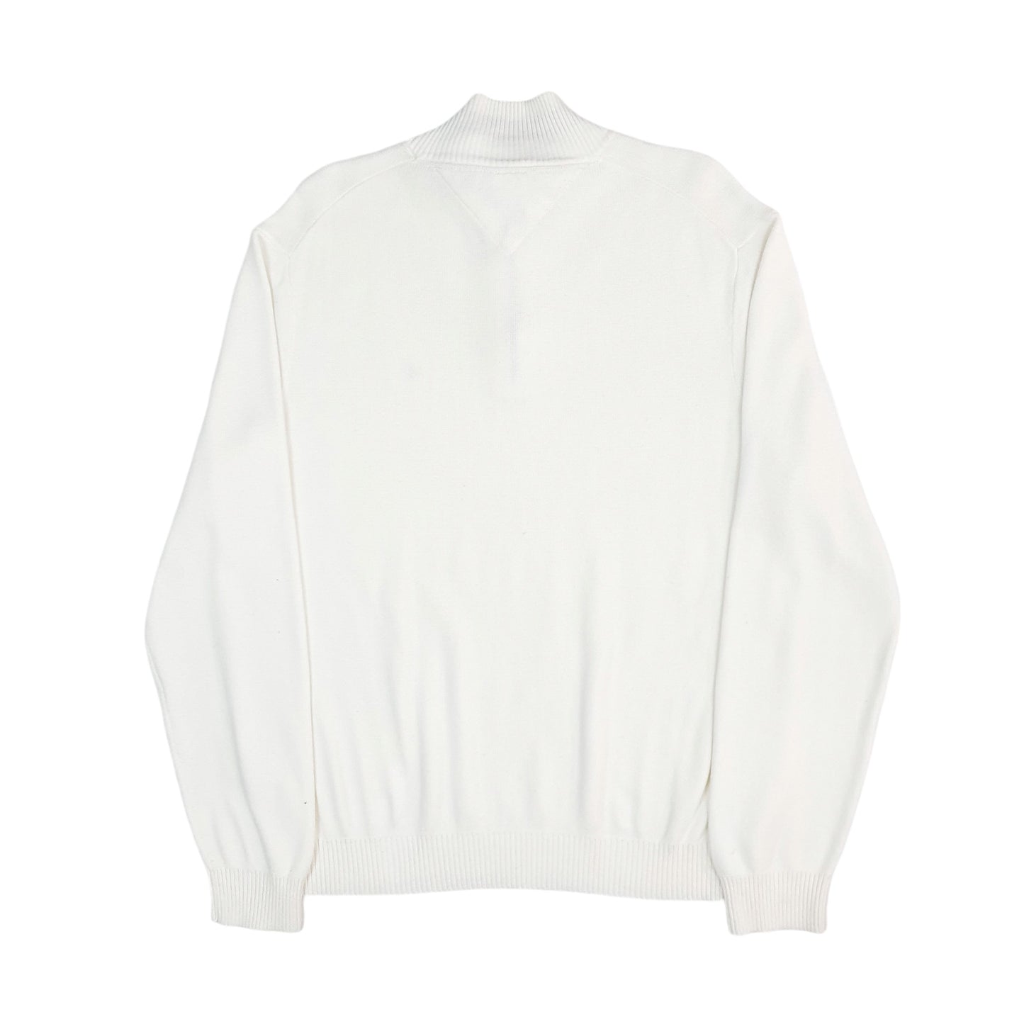 Mens White Tommy Hilfiger  Quarter Zip Jumper