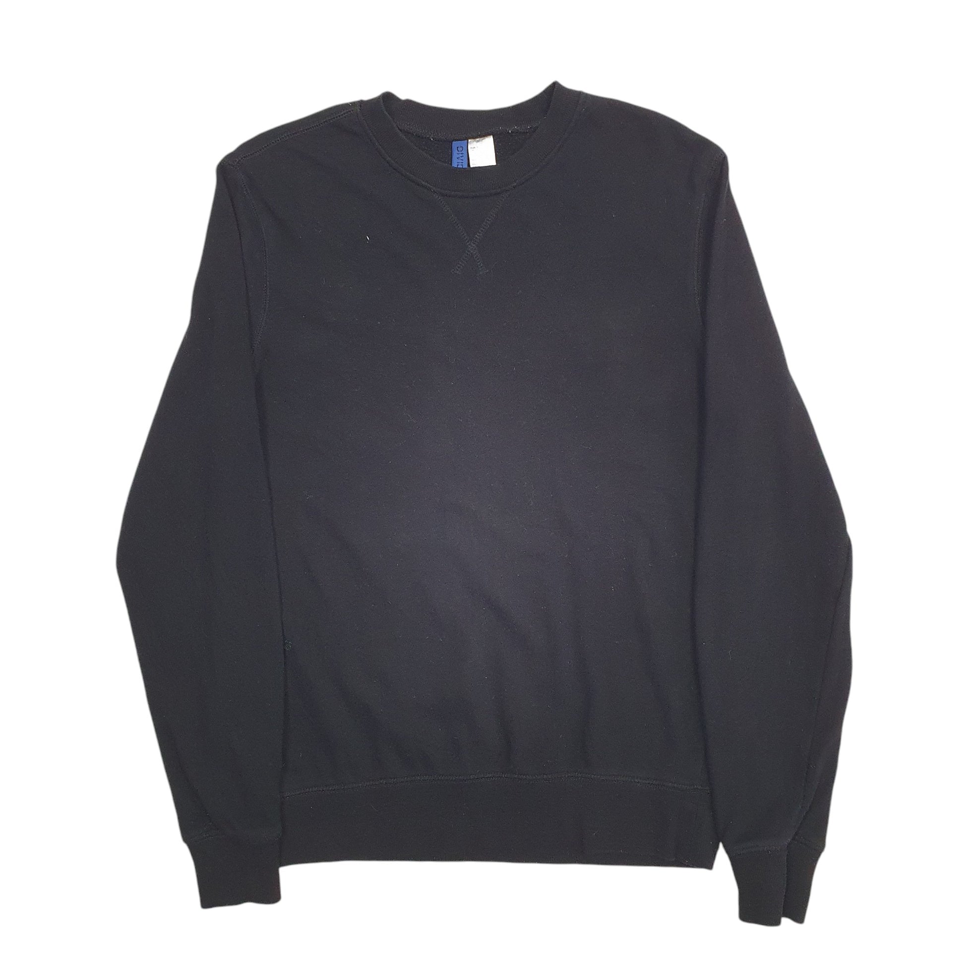 Mens Black H&M Divided Crewneck Jumper